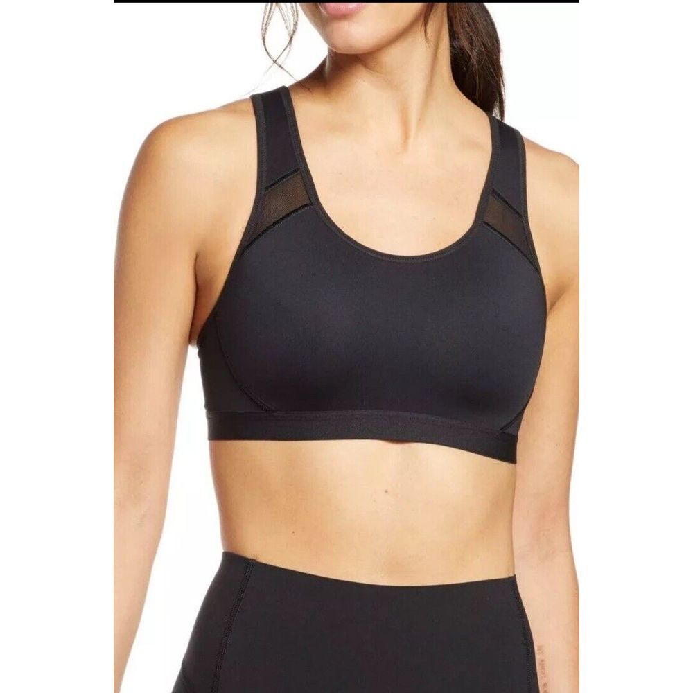 Spanx NWT Medium Impact Sports Bra‎ Size XS Black